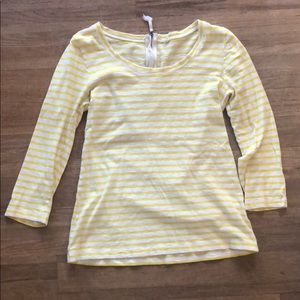 J Crew yellow striped shirt